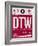 DTW Detroit Luggage Tag 1-NaxArt-Framed Art Print