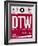 DTW Detroit Luggage Tag 1-NaxArt-Framed Art Print