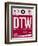 DTW Detroit Luggage Tag 1-NaxArt-Framed Art Print