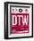 DTW Detroit Luggage Tag 1-NaxArt-Framed Art Print