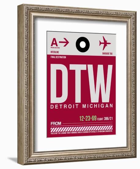 DTW Detroit Luggage Tag 1-NaxArt-Framed Premium Giclee Print