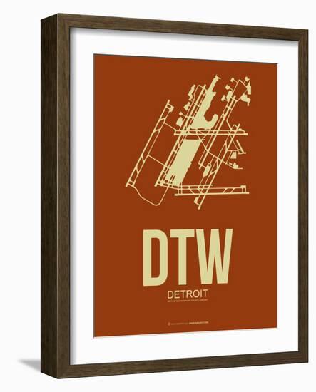 Dtw Detroit Poster 2-NaxArt-Framed Art Print