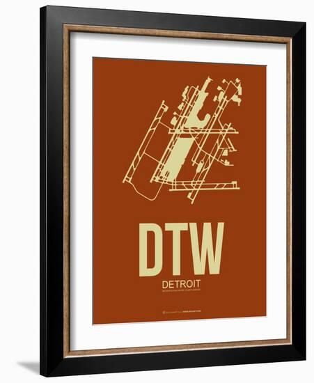 Dtw Detroit Poster 2-NaxArt-Framed Art Print