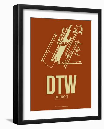 Dtw Detroit Poster 2-NaxArt-Framed Art Print