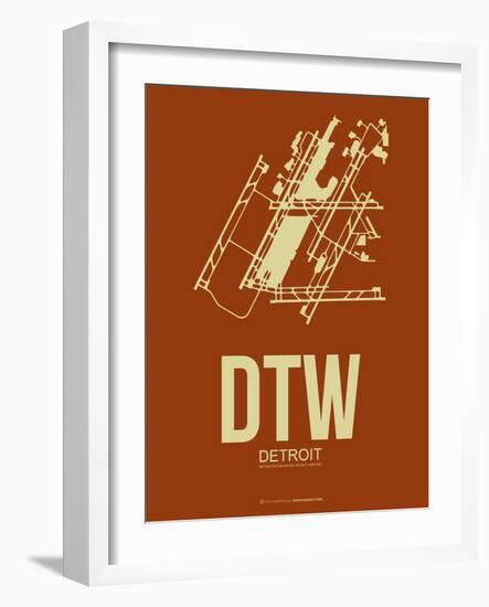 Dtw Detroit Poster 2-NaxArt-Framed Art Print