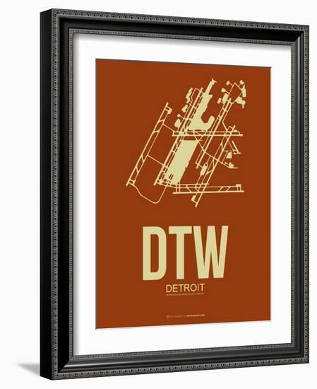 Dtw Detroit Poster 2-NaxArt-Framed Art Print