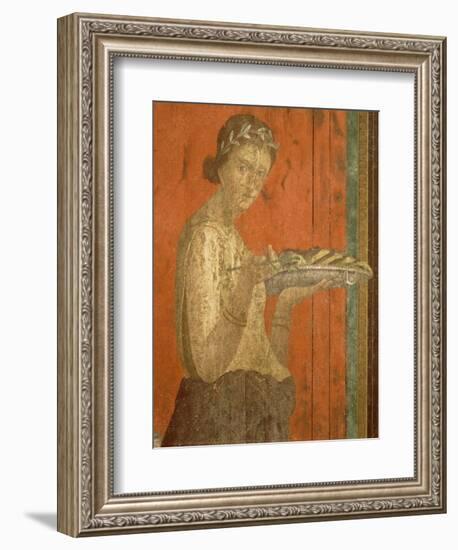 Du triclinium (chambre) de la villa des Mystères à Pompéi. Dionysos enfant-null-Framed Giclee Print