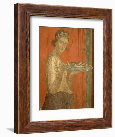 Du triclinium (chambre) de la villa des Mystères à Pompéi. Dionysos enfant-null-Framed Giclee Print