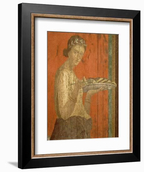 Du triclinium (chambre) de la villa des Mystères à Pompéi. Dionysos enfant-null-Framed Giclee Print