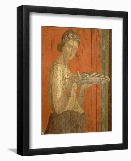 Du triclinium (chambre) de la villa des Mystères à Pompéi. Dionysos enfant-null-Framed Giclee Print