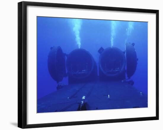 Dual Dry Deck Shelters Mounted to the Deck of Uss Kamehameha-null-Framed Photographic Print