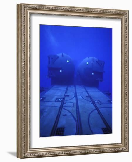 Dual Dry Deck Shelters Mounted to the Deck of Uss Kamehameha-null-Framed Photographic Print