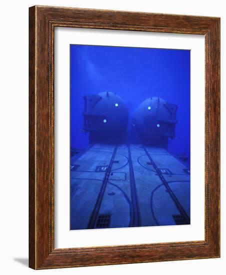 Dual Dry Deck Shelters Mounted to the Deck of Uss Kamehameha-null-Framed Photographic Print