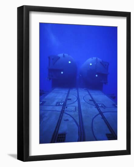 Dual Dry Deck Shelters Mounted to the Deck of Uss Kamehameha-null-Framed Photographic Print