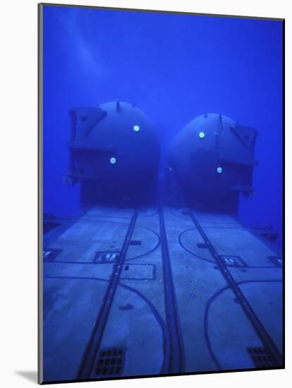 Dual Dry Deck Shelters Mounted to the Deck of Uss Kamehameha-null-Mounted Photographic Print