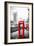 Dual Phone Booths - In the Style of Oil Painting-Philippe Hugonnard-Framed Giclee Print