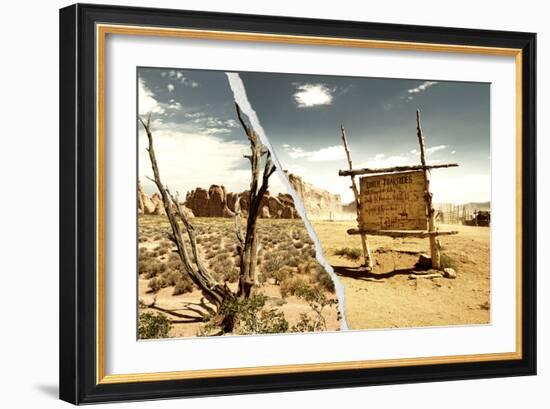 Dual Torn Posters Series - Americana-Philippe Hugonnard-Framed Photographic Print