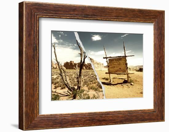 Dual Torn Posters Series - Americana-Philippe Hugonnard-Framed Photographic Print