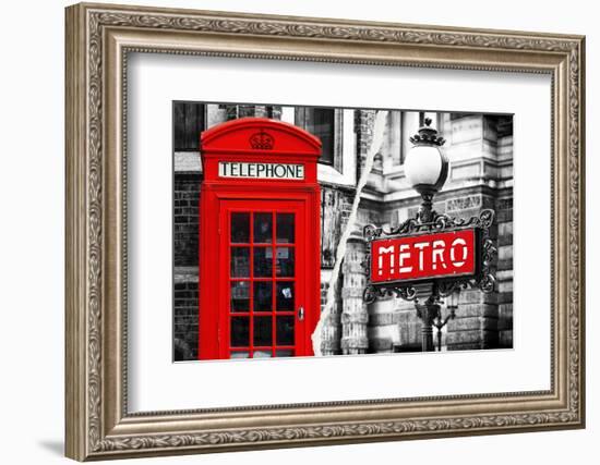 Dual Torn Posters Series - London - Paris-Philippe Hugonnard-Framed Photographic Print