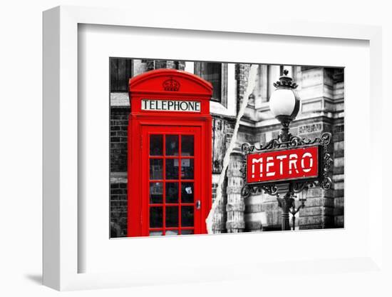 Dual Torn Posters Series - London - Paris-Philippe Hugonnard-Framed Photographic Print