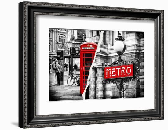 Dual Torn Posters Series - London - Paris-Philippe Hugonnard-Framed Photographic Print