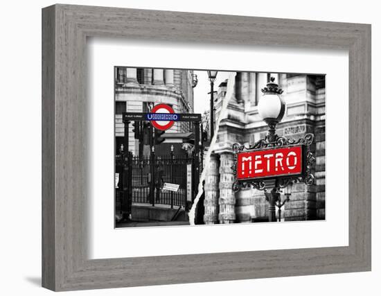 Dual Torn Posters Series - London - Paris-Philippe Hugonnard-Framed Photographic Print