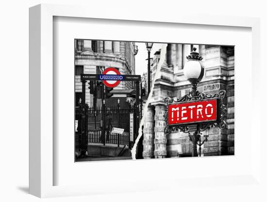 Dual Torn Posters Series - London - Paris-Philippe Hugonnard-Framed Photographic Print