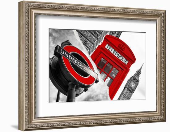 Dual Torn Posters Series - London-Philippe Hugonnard-Framed Photographic Print