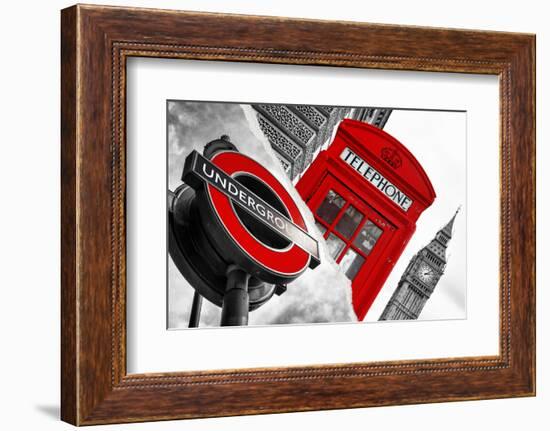 Dual Torn Posters Series - London-Philippe Hugonnard-Framed Photographic Print