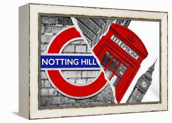 Dual Torn Posters Series - London-Philippe Hugonnard-Framed Premier Image Canvas