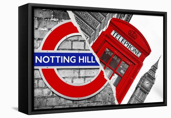 Dual Torn Posters Series - London-Philippe Hugonnard-Framed Premier Image Canvas