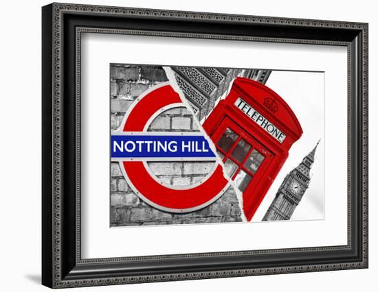 Dual Torn Posters Series - London-Philippe Hugonnard-Framed Photographic Print