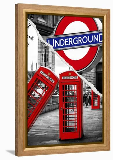 Dual Torn Posters Series - London-Philippe Hugonnard-Framed Premier Image Canvas