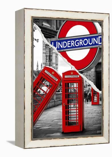 Dual Torn Posters Series - London-Philippe Hugonnard-Framed Premier Image Canvas