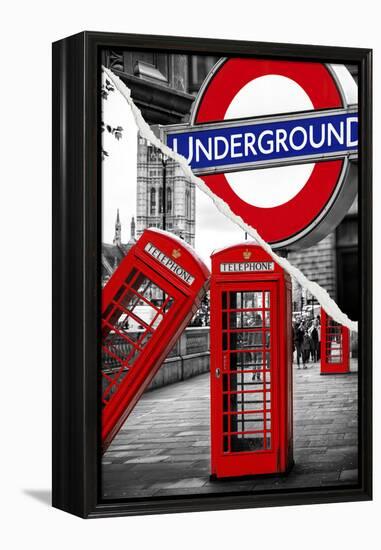 Dual Torn Posters Series - London-Philippe Hugonnard-Framed Premier Image Canvas