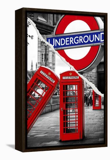 Dual Torn Posters Series - London-Philippe Hugonnard-Framed Premier Image Canvas