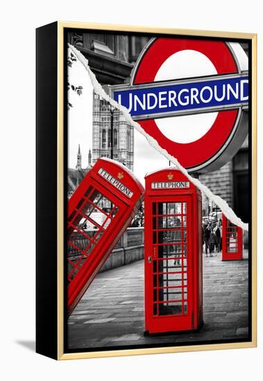 Dual Torn Posters Series - London-Philippe Hugonnard-Framed Premier Image Canvas