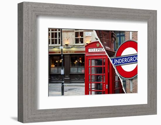 Dual Torn Posters Series - London-Philippe Hugonnard-Framed Photographic Print