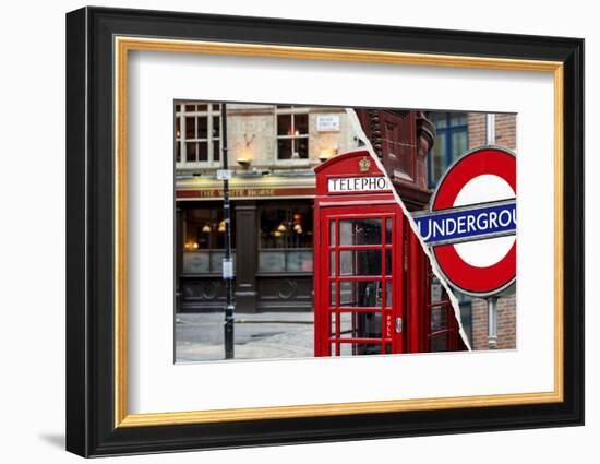 Dual Torn Posters Series - London-Philippe Hugonnard-Framed Photographic Print