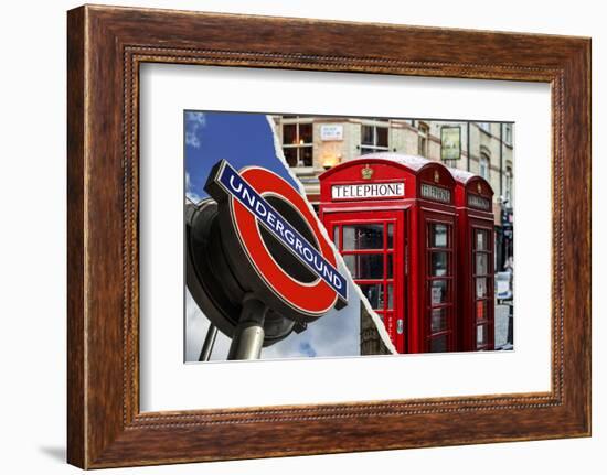 Dual Torn Posters Series - London-Philippe Hugonnard-Framed Photographic Print