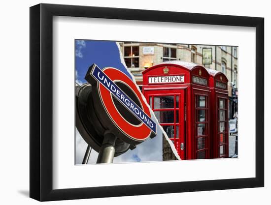 Dual Torn Posters Series - London-Philippe Hugonnard-Framed Photographic Print