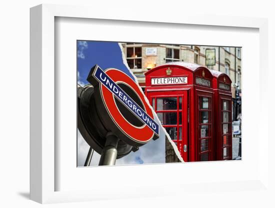 Dual Torn Posters Series - London-Philippe Hugonnard-Framed Photographic Print