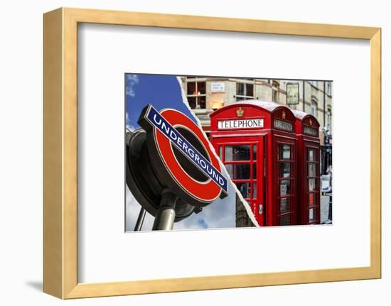 Dual Torn Posters Series - London-Philippe Hugonnard-Framed Photographic Print