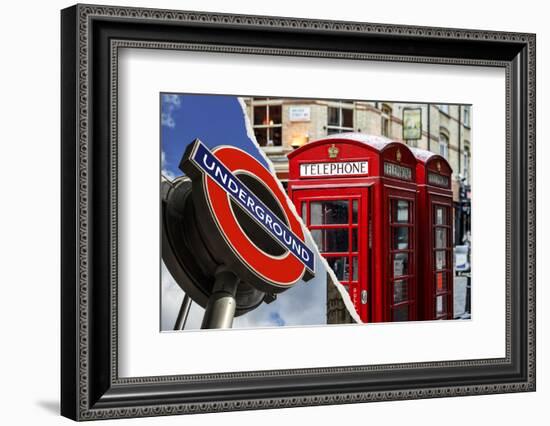 Dual Torn Posters Series - London-Philippe Hugonnard-Framed Photographic Print