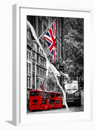 Dual Torn Posters Series - London-Philippe Hugonnard-Framed Photographic Print