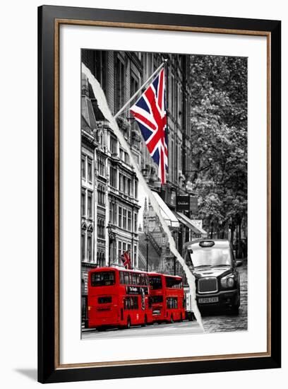 Dual Torn Posters Series - London-Philippe Hugonnard-Framed Photographic Print