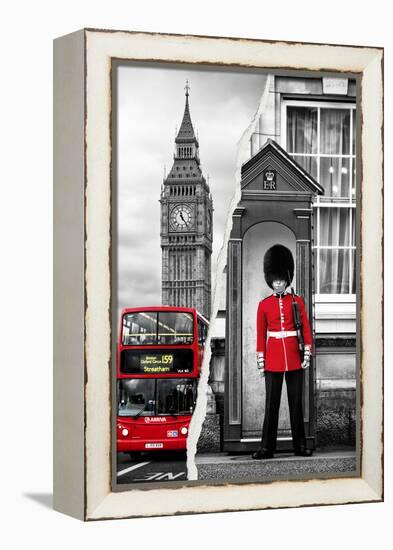 Dual Torn Posters Series - London-Philippe Hugonnard-Framed Premier Image Canvas