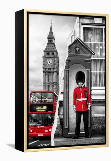 Dual Torn Posters Series - London-Philippe Hugonnard-Framed Premier Image Canvas