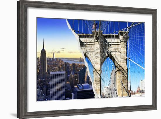 Dual Torn Posters Series - New York City-Philippe Hugonnard-Framed Photographic Print