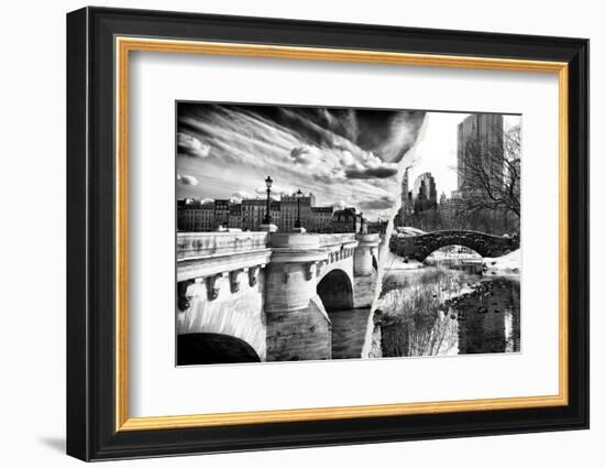 Dual Torn Posters Series - Paris - New York-Philippe Hugonnard-Framed Photographic Print